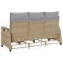 Sofá de jardín reclinable con cojines en forma de L beige by , Outdoor sofas - Ref: Foro24-4108241, Price: 390,82 €, Discount: %