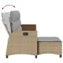 Sofá de jardín reclinable con cojines en forma de L beige by , Outdoor sofas - Ref: Foro24-4108241, Price: 390,82 €, Discount: %