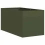 Jardinera de acero laminado en frío verde oliva 40x80x40 cm von , Töpfe und Pflanzgefäße - Ref: Foro24-860734, Preis: 57,52 €...