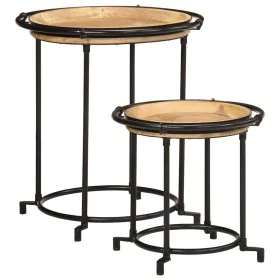 Juego de mesas auxiliar 2 piezas madera maciza de mango by , Side tables - Ref: Foro24-4013513, Price: 101,16 €, Discount: %