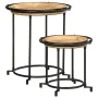 Juego de mesas auxiliar 2 piezas madera maciza de mango by , Side tables - Ref: Foro24-4013513, Price: 101,16 €, Discount: %