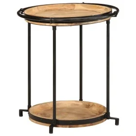 Mesa auxiliar madera maciza de mango Ø55x60 cm by , Side tables - Ref: Foro24-4013511, Price: 87,92 €, Discount: %