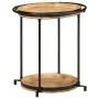 Mesa auxiliar madera maciza de mango Ø55x60 cm by , Side tables - Ref: Foro24-4013511, Price: 87,92 €, Discount: %