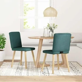 Sillas de comedor 2 unidades tela verde oscuro von , Essstühle - Ref: Foro24-4101202, Preis: 101,95 €, Rabatt: %