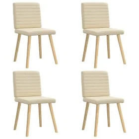 Sillas de comedor 4 unidades tela color crema by , dining chairs - Ref: Foro24-3315281, Price: 198,40 €, Discount: %