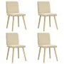 Sillas de comedor 4 unidades tela color crema von , Essstühle - Ref: Foro24-3315281, Preis: 198,40 €, Rabatt: %