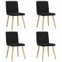 Sillas de comedor 4 unidades tela negras de , Sillas de comedor - Ref: Foro24-3315276, Precio: 198,39 €, Descuento: %