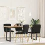 Sillas de comedor 4 unidades tela negras de , Sillas de comedor - Ref: Foro24-3315276, Precio: 198,39 €, Descuento: %