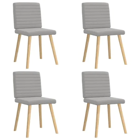 Sillas de comedor 4 uds tela gris nube de , Sillas de comedor - Ref: Foro24-3315283, Precio: 198,39 €, Descuento: %