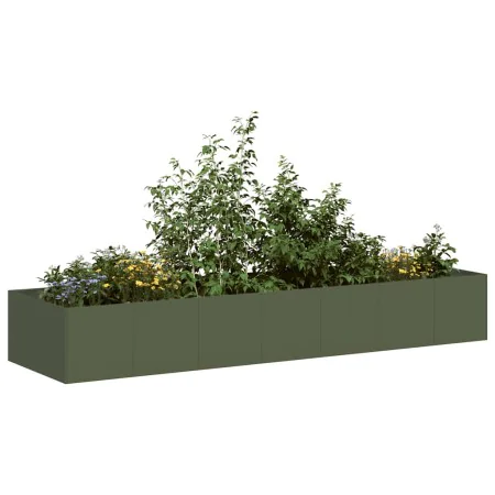 Jardinera acero verde oliva 280x80x40 cm de , Maceteros y jardineras - Ref: Foro24-860762, Precio: 151,64 €, Descuento: %