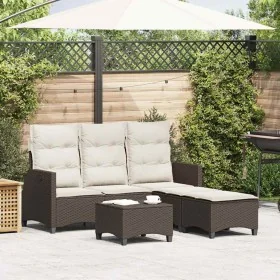 Set de sofás de jardín en forma de L con cojines 3 pzas marrón von , Gartensets - Ref: Foro24-3328639, Preis: 508,12 €, Rabat...