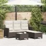 Set de sofás de jardín en forma de L con cojines 3 pzas marrón by , Garden sets - Ref: Foro24-3328639, Price: 508,12 €, Disco...