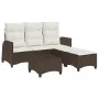 Set de sofás de jardín en forma de L con cojines 3 pzas marrón by , Garden sets - Ref: Foro24-3328639, Price: 508,12 €, Disco...