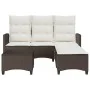 Set de sofás de jardín en forma de L con cojines 3 pzas marrón by , Garden sets - Ref: Foro24-3328639, Price: 508,12 €, Disco...