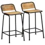 Taburetes de barra 2 uds 46x35,5x80 cm madera maciza de mango by , Kitchen stools - Ref: Foro24-4013530, Price: 127,50 €, Dis...