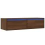 Mueble de TV con luces LED roble marrón 100X35,5x25 cm von , TV-Möbel - Ref: Foro24-860244, Preis: 84,06 €, Rabatt: %