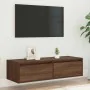 Mueble de TV con luces LED roble marrón 100X35,5x25 cm von , TV-Möbel - Ref: Foro24-860244, Preis: 84,06 €, Rabatt: %