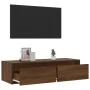 Mueble de TV con luces LED roble marrón 100X35,5x25 cm von , TV-Möbel - Ref: Foro24-860244, Preis: 84,06 €, Rabatt: %