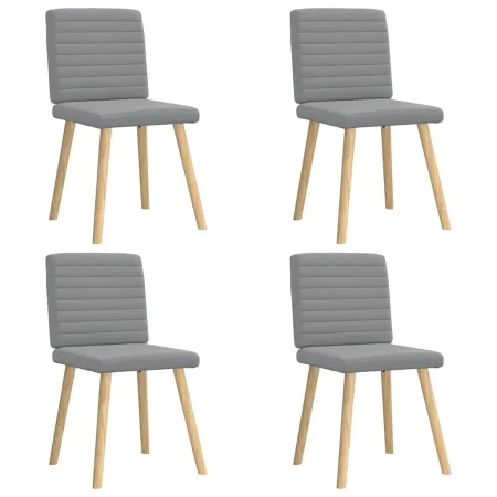 Sillas de comedor 4 unidades tela gris claro de , Sillas de comedor - Ref: Foro24-3315274, Precio: 198,39 €, Descuento: %