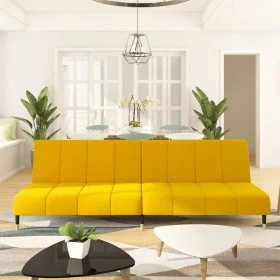 Sofá cama de 2 plazas terciopelo amarillo by , Sofas - Ref: Foro24-375881, Price: 249,14 €, Discount: %