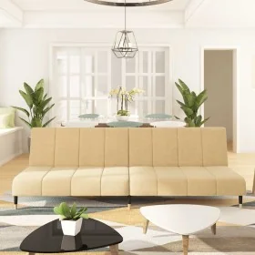 Sofá cama de 2 plazas terciopelo color crema by , Sofas - Ref: Foro24-375883, Price: 251,09 €, Discount: %