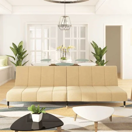 Sofá cama de 2 plazas terciopelo color crema by , Sofas - Ref: Foro24-375883, Price: 251,09 €, Discount: %