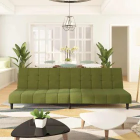 Sofá cama de 2 plazas terciopelo verde claro by , Sofas - Ref: Foro24-375766, Price: 243,90 €, Discount: %