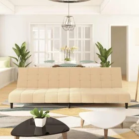 Sofá cama de 2 plazas terciopelo color crema by , Sofas - Ref: Foro24-375772, Price: 244,37 €, Discount: %