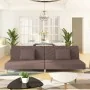 Sofá cama de 2 plazas con dos almohadas tela gris taupe by , Sofas - Ref: Foro24-375897, Price: 241,19 €, Discount: %