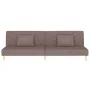 Sofá cama de 2 plazas con dos almohadas tela gris taupe by , Sofas - Ref: Foro24-375897, Price: 241,19 €, Discount: %