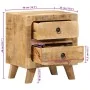Mesita de noche de madera maciza de mango rugosa 40x32x46 cm von , Nachttische - Ref: Foro24-4104511, Preis: 121,91 €, Rabatt: %