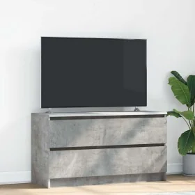 Mueble de TV madera de ingeniería gris hormigón 100x35x54 cm by , TV Furniture - Ref: Foro24-861808, Price: 87,00 €, Discount: %