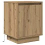 Mesitas de noche con luces LED 2 uds roble artisan 38x34x50 cm by , Nightstands - Ref: Foro24-861282, Price: 82,61 €, Discoun...