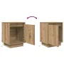 Mesitas de noche con luces LED 2 uds roble artisan 38x34x50 cm by , Nightstands - Ref: Foro24-861282, Price: 82,61 €, Discoun...