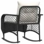 Silla mecedora de jardín con cojines ratán sintético negro by , Garden chairs - Ref: Foro24-4104193, Price: 115,83 €, Discoun...