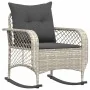 Silla mecedora de jardín con cojines ratán sintético gris claro von , Gartenstühle - Ref: Foro24-4104198, Preis: 124,05 €, Ra...