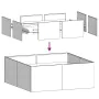 Jardinera 100x100x30 cm de acero galvanizado by , Pots and planters - Ref: Foro24-860813, Price: 64,46 €, Discount: %