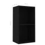 Estantería de 2 niveles madera contrachapada negro 40x30x76,5cm de , Librerías y estanterías - Ref: Foro24-800928, Precio: 41...