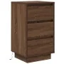 Mesilla de noche con luces LED roble marrón 38x34x65 cm de , Mesitas de noche - Ref: Foro24-861307, Precio: 72,29 €, Descuent...