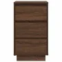 Mesilla de noche con luces LED roble marrón 38x34x65 cm de , Mesitas de noche - Ref: Foro24-861307, Precio: 72,29 €, Descuent...