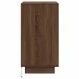 Mesilla de noche con luces LED roble marrón 38x34x65 cm de , Mesitas de noche - Ref: Foro24-861307, Precio: 72,29 €, Descuent...