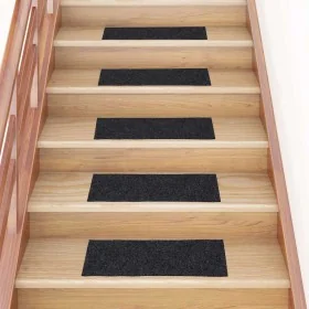 Alfombrillas escaleras autoadhesivas 30uds gris 60x25 cm de , Alfombrillas para escalones - Ref: Foro24-3365704, Precio: 54,9...