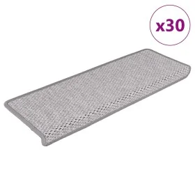 Alfombra autoadhesiva escalera sisal 30 uds 65x21x4 cm Platina von , Treppenmatten - Ref: Foro24-3365882, Preis: 159,44 €, Ra...