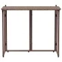 Mesa de jardín plegable marrón 90x51x75 cm ratán sintético de , Mesas de jardín - Ref: Foro24-4108255, Precio: 80,13 €, Descu...