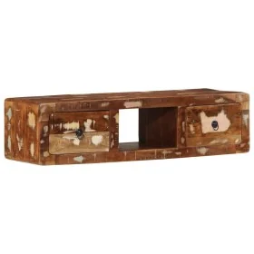 Mueble de TV de pared madera maciza reciclada 100x32x25 cm by , CD and DVD storage - Ref: Foro24-4104526, Price: 158,30 €, Di...