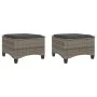 Taburetes de jardín con cojines 2 uds gris 55x55x36 cm de , Otomanas de exterior - Ref: Foro24-4108248, Precio: 127,49 €, Des...