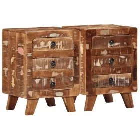 Mesilla de noche 2 uds 37x32x50 cm madera maciza reciclada by , Nightstands - Ref: Foro24-4104518, Price: 231,69 €, Discount: %
