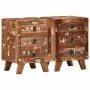 Mesilla de noche 2 uds 37x32x50 cm madera maciza reciclada by , Nightstands - Ref: Foro24-4104518, Price: 231,69 €, Discount: %