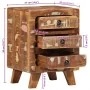 Mesilla de noche 2 uds 37x32x50 cm madera maciza reciclada by , Nightstands - Ref: Foro24-4104518, Price: 231,69 €, Discount: %