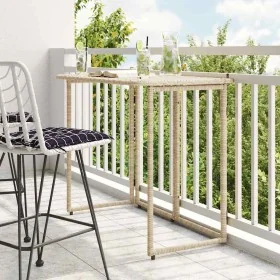 Mesa de jardín plegable ratán sintético beige 90x51x75 cm von , Gartentische - Ref: Foro24-4108257, Preis: 80,22 €, Rabatt: %